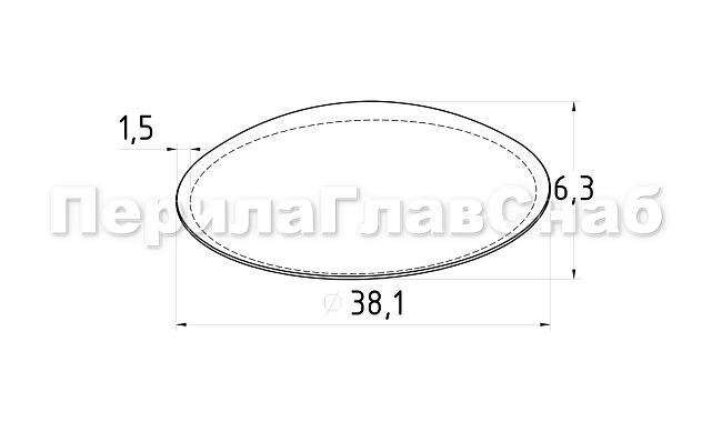 Заглушка сварная для трубы Ø38.1 мм полированная (AISI 304) k058 3