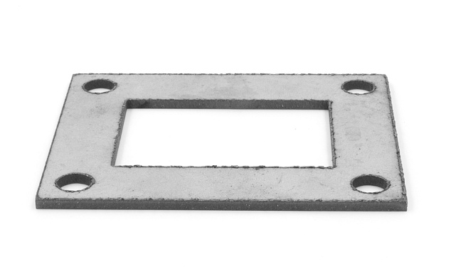 Фланец прямоугольный нержавеющий 100х80 (под трубу 40x60) Ф-0533 4 Фланец прямоугольный нержавеющий 100х80 (под трубу 40x60) Ф-0533 4