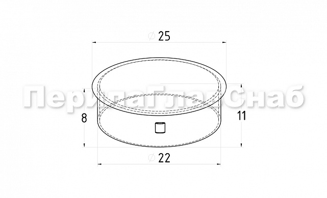 Заглушка штампованная на трубу Ø25.4 мм (AISI 304) k349  2 Заглушка штампованная на трубу Ø25.4 мм (AISI 304) k349  2