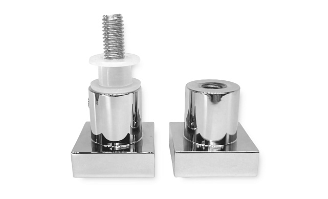 Ручка-кноб квадратная, для стекла 6-12мм, алюминий, полированная t669 ALPC 4 Ручка-кноб квадратная, для стекла 6-12мм, алюминий, полированная t669 ALPC 4