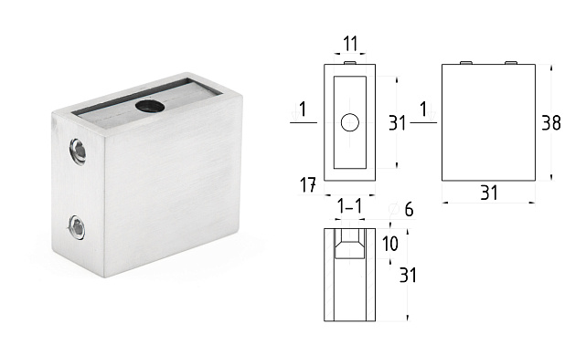 Комплект раздвижной системы для душевой, AISI 304, шлифованный t401 SSS 10 Комплект раздвижной системы для душевой, AISI 304, шлифованный t401 SSS 10
