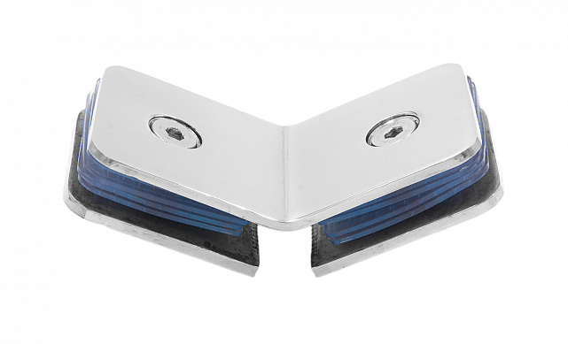 Коннектор для душевой кабины стекло-стекло 135° 45х45 мм латунь-хром t726 PC 6 Коннектор для душевой кабины стекло-стекло 135° 45х45 мм латунь-хром t726 PC 6