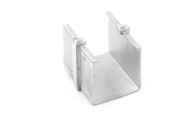 Соединитель для поручня с пазом 40х40 мм, полированный, (AISI 304) k545 5