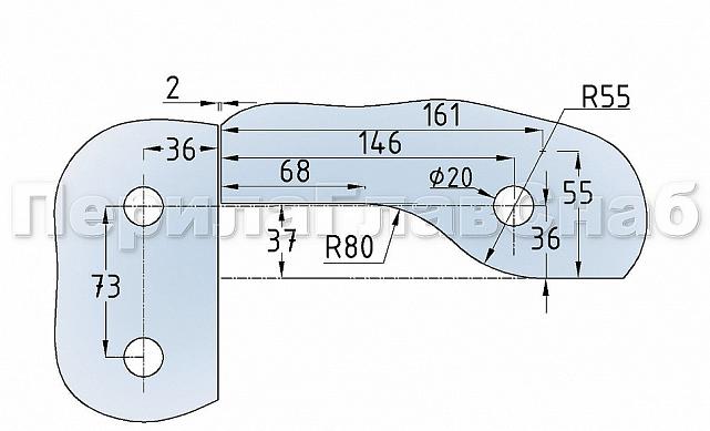 Фитинг угловой соединительный с осью, под алюминий t140 AL 2