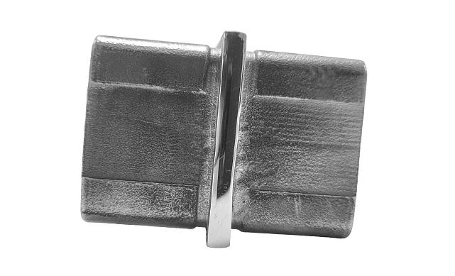 Соединитель для поручня с пазом 40х40 мм, шлифованный AISI 304 Фk545 6
