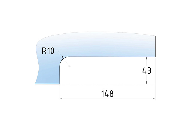 Замок угловой с круглым ригелем, вырез 14, нержавеющая сталь AISI 304, полированная t150-2 PSS 3 Замок угловой с круглым ригелем, вырез 14, нержавеющая сталь AISI 304, полированная t150-2 PSS 3