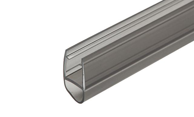 Уплотнитель для стекла 8мм, полупрозрачный черный, дверь-стекло 2,2 м t212-2 BL 3