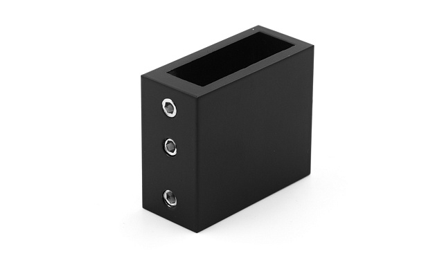 Коннектор стена-труба для прямоугольного трека 30х10 мм, нержавеющая сталь AISI 304, черная t463 BL 7 Коннектор стена-труба для прямоугольного трека 30х10 мм, нержавеющая сталь AISI 304, черная t463 BL 7