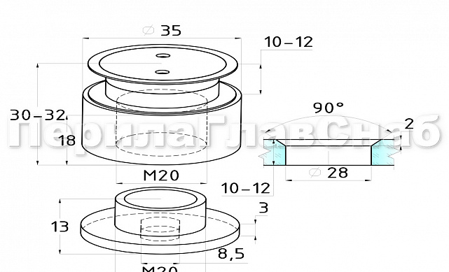 Точечный стеклодержатель 22-26 мм, регулируемый, под зенковку, для стекла 10-12 мм t507 SSS 2 Точечный стеклодержатель 22-26 мм, регулируемый, под зенковку, для стекла 10-12 мм t507 SSS 2