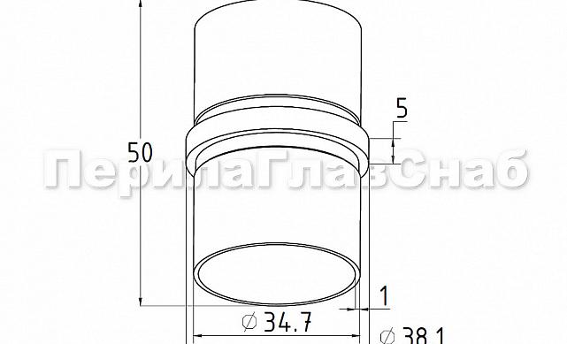 Соединитель трубы Ø38.1 мм, (AISI 304) k086 2