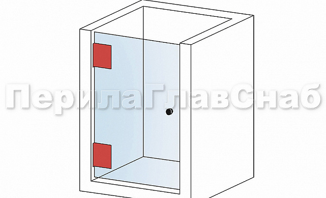 Петля для душевой кабины стена-стекло 90° 90х55 мм AISI 304 полированная t301 PSS 2