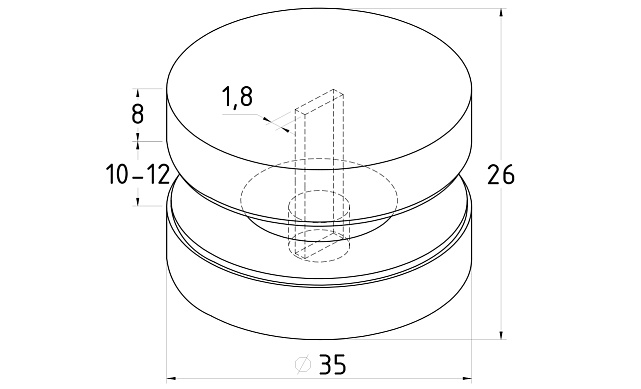 Коннектор для соединения стекол без вырезов, под стекло 10-12 мм t522 PSS 2 Коннектор для соединения стекол без вырезов, под стекло 10-12 мм t522 PSS 2
