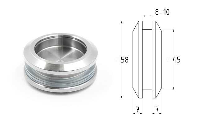Комплект раздвижной системы для душевой, AISI 304, шлифованный t401 SSS 5 Комплект раздвижной системы для душевой, AISI 304, шлифованный t401 SSS 5