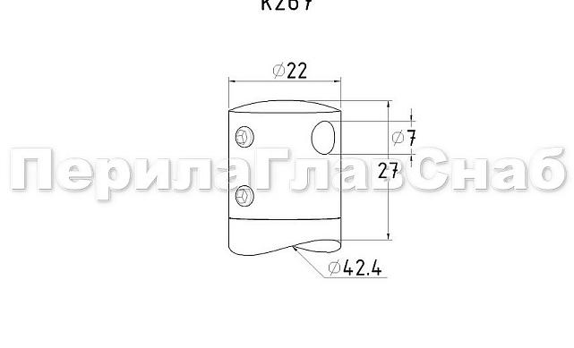 Зажимы для троса Ø6 мм, полированный, (AISI 304) k267 2