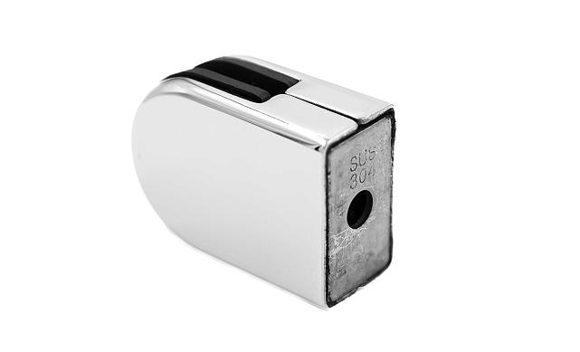 Стеклодержатель штампованный, под стекло 8 мм (4+4 мм), на плоскость 40х22х53 полированный (AISI 304) k039 6