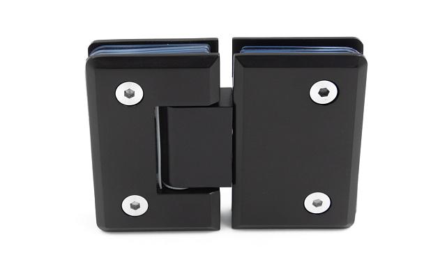 Петля для душевой кабины стекло-стекло 180°, 90*55, цинк, черн. t303 BZn 5