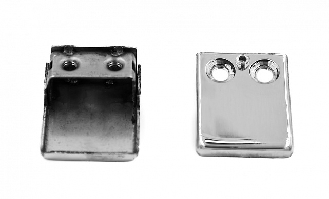 Стеклодержатель штампованный, под стекло 8 мм (4+4 мм), на плоскость 40х24х48 полированный (AISI 304) k352 8 Стеклодержатель штампованный, под стекло 8 мм (4+4 мм), на плоскость 40х24х48 полированный (AISI 304) k352 8