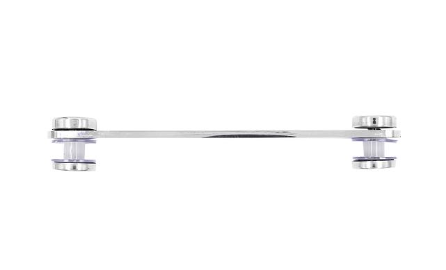 Стеклодержатель пластинчатый, под стекло 6-12 мм, полированный, по центрам 172х5 мм (AISI 304) k023-6 8