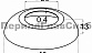 Низ стойки малый Ø25.4 мм, 50 мм, полированный (AISI 304) k331-3
