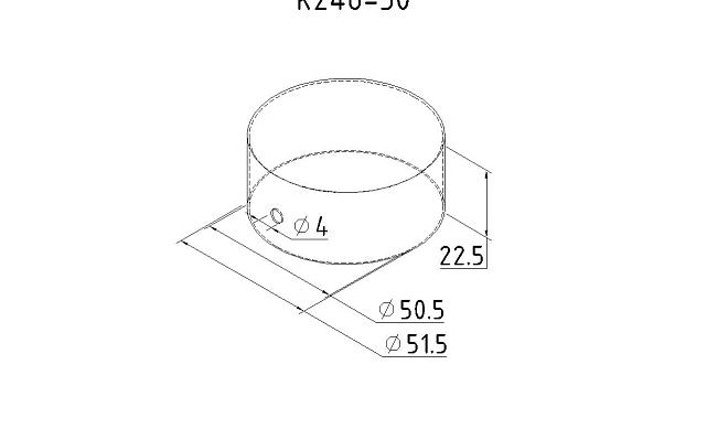 Заглушка наружная Ø50.8 мм, полированная AISI 304 k246-50 2