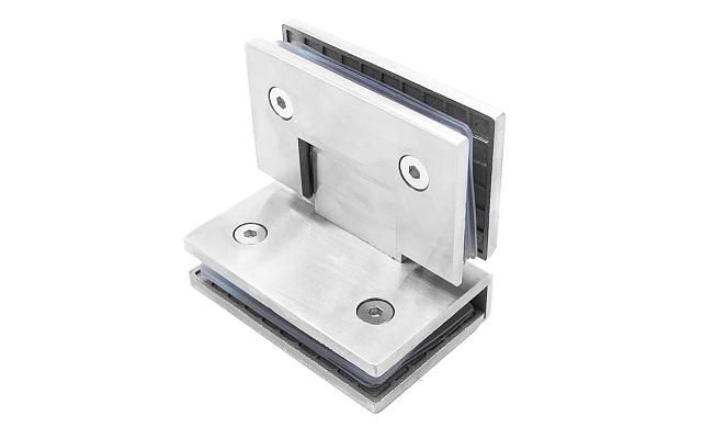 Петля для душевой кабины стекло-стекло 90° 90х55 мм шлифованная  t304 SSS 6