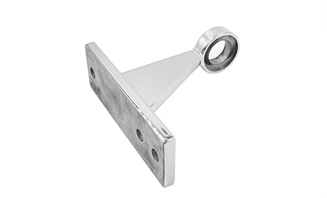 Крепление козырька к стойке алюминиевого фасада, AISI 304, литое , полированное, k611 6 Крепление козырька к стойке алюминиевого фасада, AISI 304, литое , полированное, k611 6