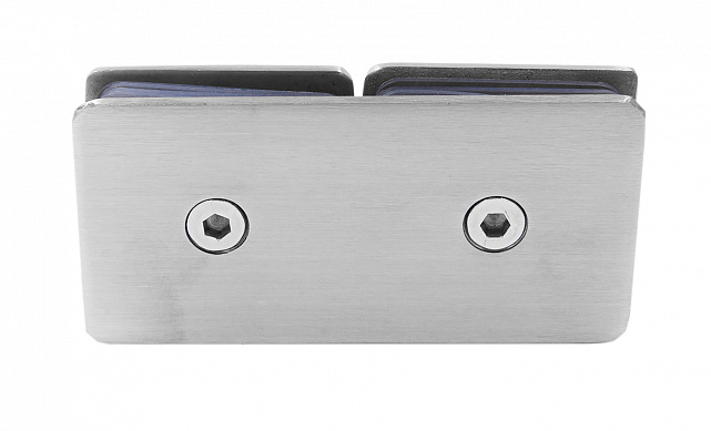 Коннектор для душевой кабины стекло-стекло 180°, 45х45, нерж 304, вырез 64 t724 SSS 7 Коннектор для душевой кабины стекло-стекло 180°, 45х45, нерж 304, вырез 64 t724 SSS 7