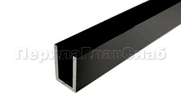 П-образный профиль 19x13, L=2200, под стекло 8 мм, алюминий анодированный в черный глянцевый t756 AND BL купить в Воронеже